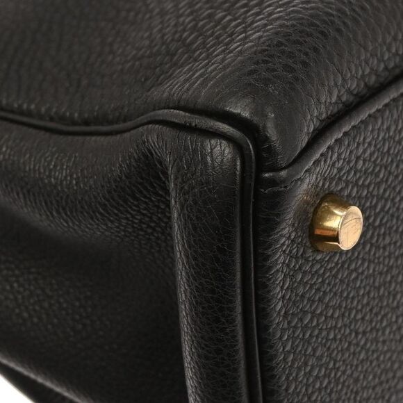 Hermes Kelly Handbag Black Togo With Gold Hardware Black Leather Handbag - Picture 7 of 10